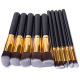 10 pcs Synthetic kabuki makeup brush