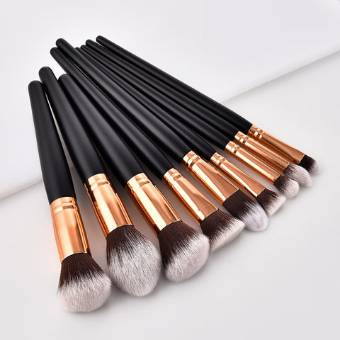 Professional 10 Type Soft Makeup Brushes