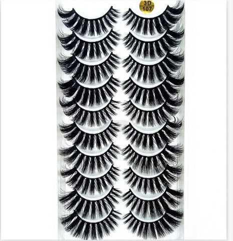 10 Pairs 3D Soft artificial eyelashes